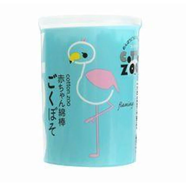 Cotton Zoo, Blue Flamingo - Skinny Mini Swabs, 200 ct